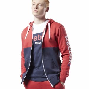 Reebok Training Essentials Linear Logo Kapuzenpullover Herren - Rot - DE 765-BXI